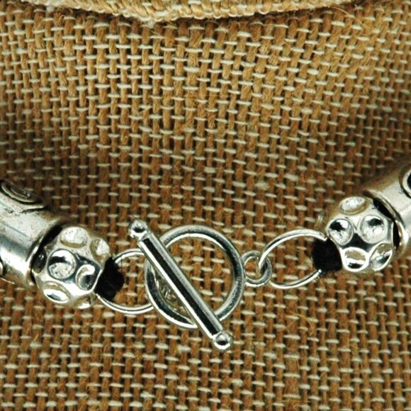 Blue Glow-In-The-Dark Wolf Skull Accent on 22 1/4" Handmade Black Hemp Necklace - Picture 6 of 6